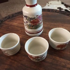 EUC - Beautiful Sake Drinking Set